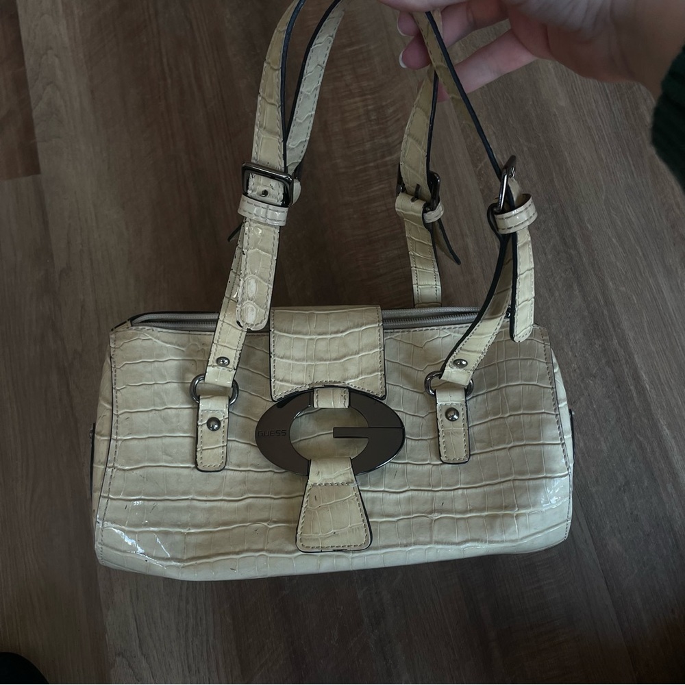 Guess Alligator Mini Baguette Bag White Alligator VTG Guess Vintage Guess